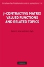 Cover: J-Contractive Matrix Valued Functions and Related Topics - Cambridge University Press