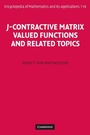Cover: J-Contractive Matrix Valued Functions and Related Topics - Cambridge University Press