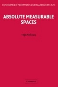 Abbildung von: Absolute Measurable Spaces - Cambridge University Press