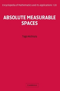 Abbildung von: Absolute Measurable Spaces - Cambridge University Press