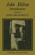 Cover: John Milton: Introductions - Cambridge University Press