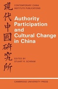 Cover: Authority Participation and Cultural Change in China - Cambridge University Press