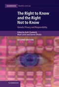 Cover: The Right to Know and the Right Not to Know - Cambridge University Press