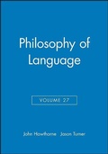 Cover: Philosophy of Language, Volume 27 - Wiley