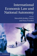 Cover: International Economic Law and National Autonomy - Cambridge University Press