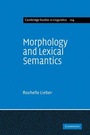 Cover: Morphology and Lexical Semantics - Cambridge University Press