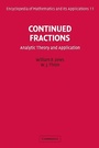 Cover: Continued Fractions - Cambridge University Press