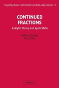 Cover: Continued Fractions - Cambridge University Press