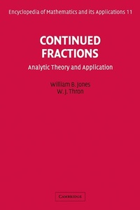 Abbildung von: Continued Fractions - Cambridge University Press