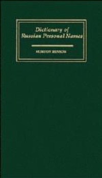 Abbildung von: Dictionary of Russian Personal Names - Cambridge University Press