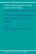 Cover: Two-Dimensional Homotopy and Combinatorial Group Theory - Cambridge University Press