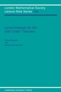 Cover: Local Analysis for the Odd Order Theorem - Cambridge University Press