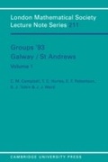 Cover: Groups '93 Galway/St Andrews: Volume 1 - Cambridge University Press