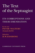 Cover: The Text of the Septuagint - Cambridge University Press