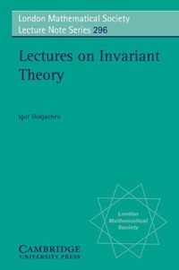 Enlarge image Cover: Lectures on Invariant Theory - Cambridge University Press
