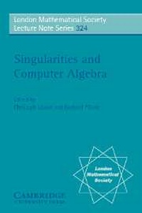 Abbildung von: Singularities and Computer Algebra - Cambridge University Press