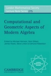 Enlarge image Cover: Computational and Geometric Aspects of Modern Algebra - Cambridge University Press