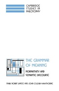 Cover: The Grammar of Meaning - Cambridge University Press
