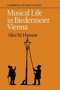 Cover: Musical Life in Biedermeier Vienna - Cambridge University Press