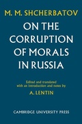 Cover: On the Corruption of Morals in Russia - Cambridge University Press