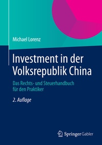 Abbildung von: Investment in der Volksrepublik China - Springer Gabler
