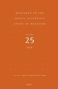 Cover: Research in the Social Scientific Study of Religion, Volume 25 - Brill