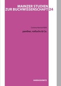 Cover: panther, rotfuchs & Co. - Harrassowitz Verlag