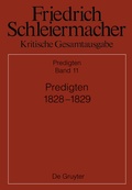 Cover: Predigten 1828-1829 - De Gruyter