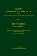 Cover: Hippocratis De humoribus - De Gruyter Akademie Forschung