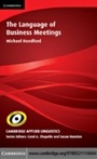 Cover: The Language of Business Meetings - Cambridge University Press