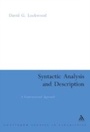 Cover: Syntactic Analysis and Description - Continuum Publishing Corporation