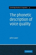 Cover: The Phonetic Description of Voice Quality - Cambridge University Press