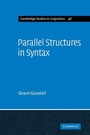 Cover: Parallel Structures in Syntax - Cambridge University Press