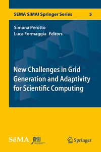 Enlarge image Cover: New Challenges in Grid Generation and Adaptivity for Scientific Computing - Springer