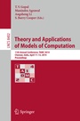 Cover: Theory and Applications of Models of Computation - Springer