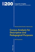 Cover: Corpus Analysis for Descriptive and Pedagogical Purposes - Peter Lang Verlag