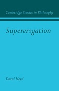 Cover: Supererogation - Cambridge University Press