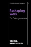 Cover: Reshaping Work - Cambridge University Press