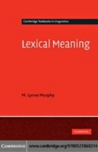 Enlarge image Cover: Lexical Meaning - Cambridge University Press