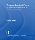 Cover: Toward Logical Form - Routledge