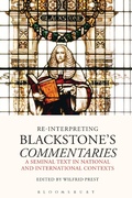 Cover: Re-Interpreting Blackstone's Commentaries - Hart Publishing