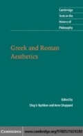 Cover: Greek and Roman Aesthetics - Cambridge University Press