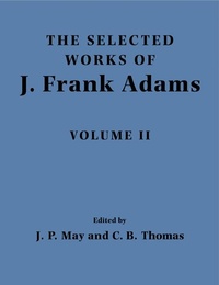 Abbildung von: The Selected Works of J. Frank Adams - Cambridge University Press