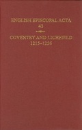 Cover: Coventry & Lichfield 1215-1256 - Oxford University Press