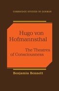 Cover: Hugo von Hofmannsthal - Cambridge University Press