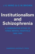 Cover: Institutionalism and Schizophrenia - Cambridge University Press