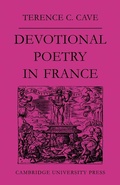 Cover: Devotional Poetry in France c.1570-1613 - Cambridge University Press