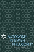 Cover: Autonomy in Jewish Philosophy - Cambridge University Press