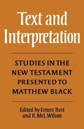 Cover: Text and Interpretation - Cambridge University Press