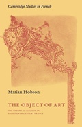 Cover: The Object of Art - Cambridge University Press
